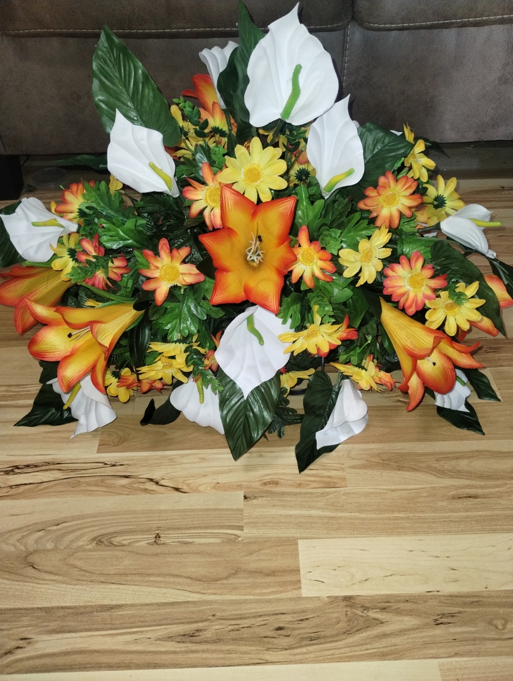 Memorial Saddle Flower Arrangement